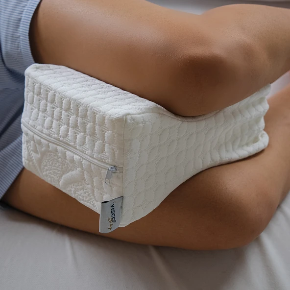 Ortopedik Bacak Arası Visco Yastık Doğal Viskon Kılıflı Ortopedik Yastık 25x19x13 Cm ürün görseli 1