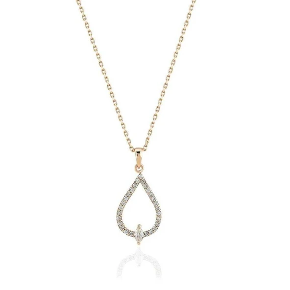 0.24 Karat Pırlanta Trend Kolye ürün görseli 1