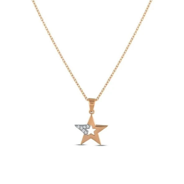 0.03 Karat Pırlanta Yıldız Trend Kolye ürün görseli 1