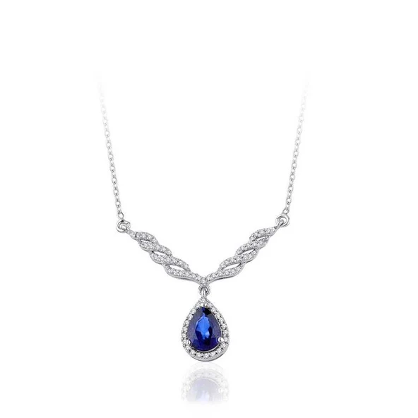 1.06 Karat Pırlanta Safir Kolye ürün görseli 1