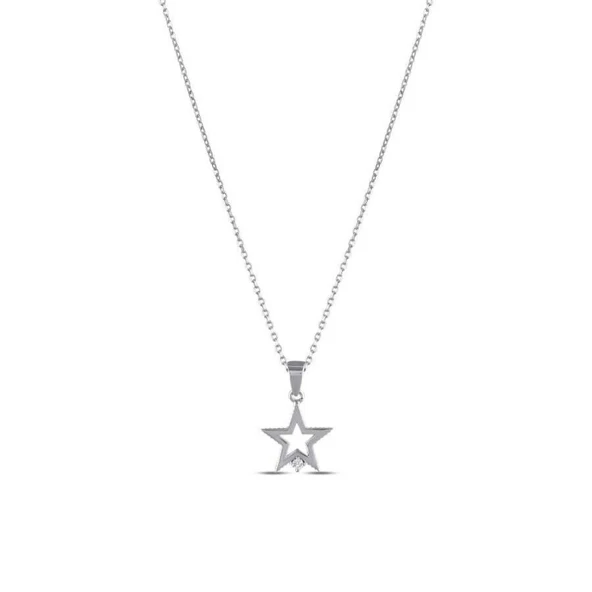 0.02 Karat Pırlanta Yıldız Trend Kolye ürün görseli 1