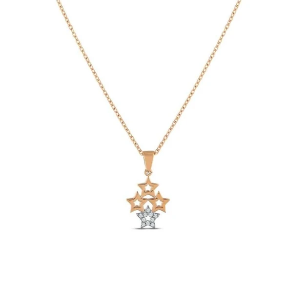 0.04 Karat Pırlanta Yıldız Trend Kolye ürün görseli 1