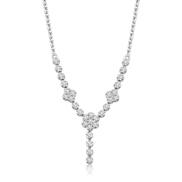 0.30 Karat Pırlanta Çiçek Trend Kolye ürün görseli 1