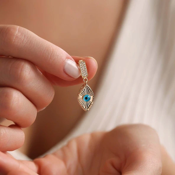 14 Ayar Göz Charm Uç ( Bilezik-Kolye) ürün görseli 1