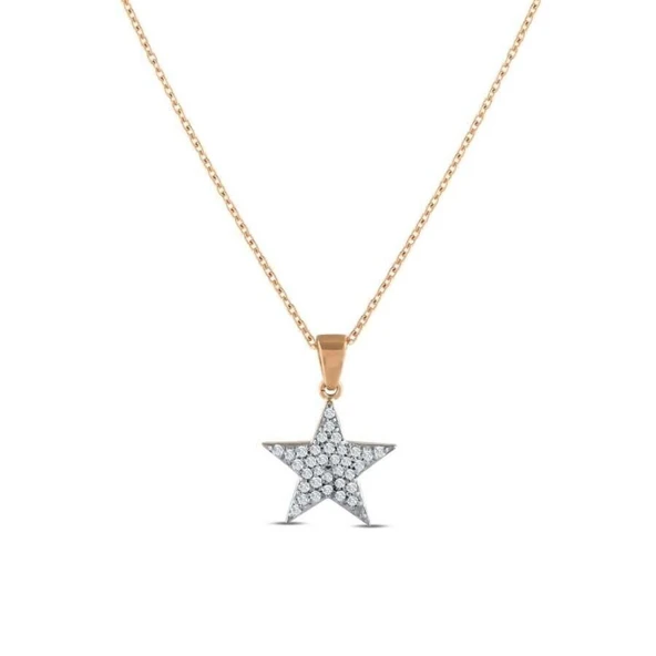 0.13 Karat Pırlanta Yıldız Trend Kolye ürün görseli 1