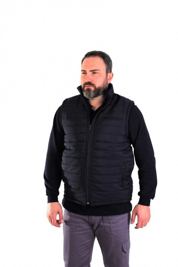 ESER - Dar Ray Polarlı Mikro Yelek - Lacivert ürün görseli 1