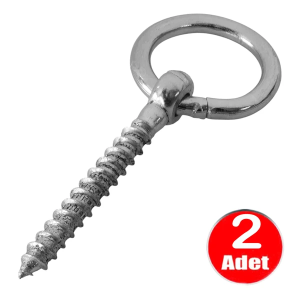 8mm Halkalı Vida Kilit Salıncak Tavan Duvar Askısı -2 Adet ürün görseli 1