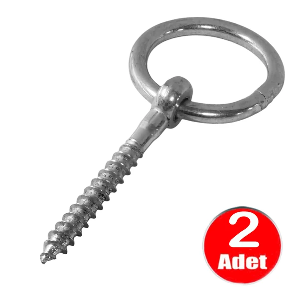 6mm Halkalı Vida Kilit Salıncak Tavan Duvar Askısı -2 Adet ürün görseli 1