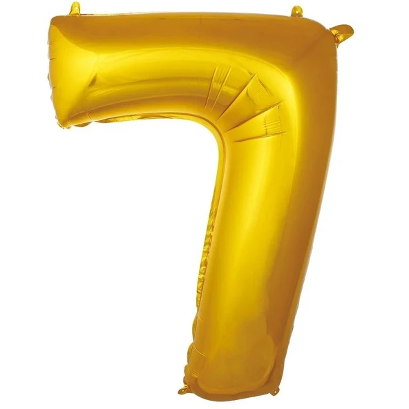 Folyo Balon 76cm Rakam Altın "7" ürün görseli 1