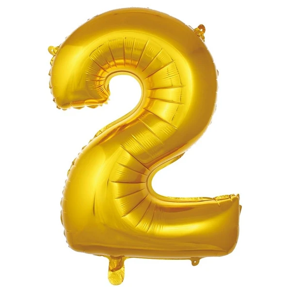 Folyo Balon 76cm Rakam Altın "2" ürün görseli 1
