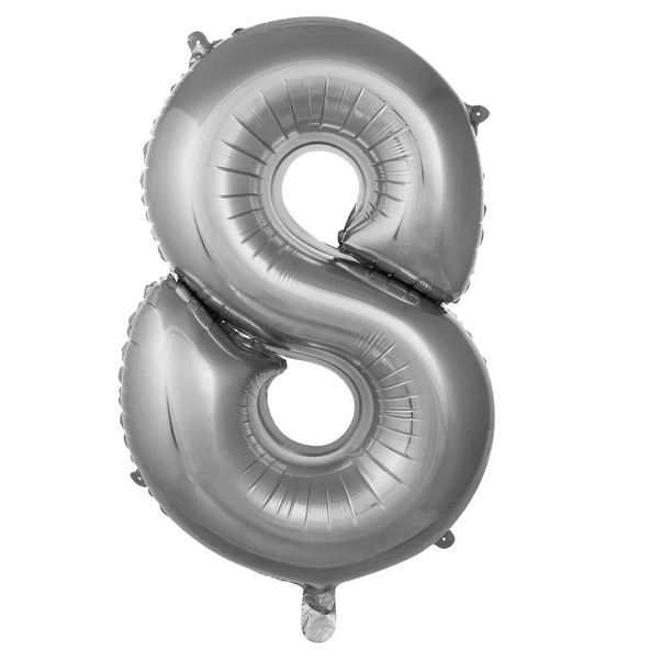 Folyo Balon 76cm Rakam Gümüş "8" ürün görseli 1