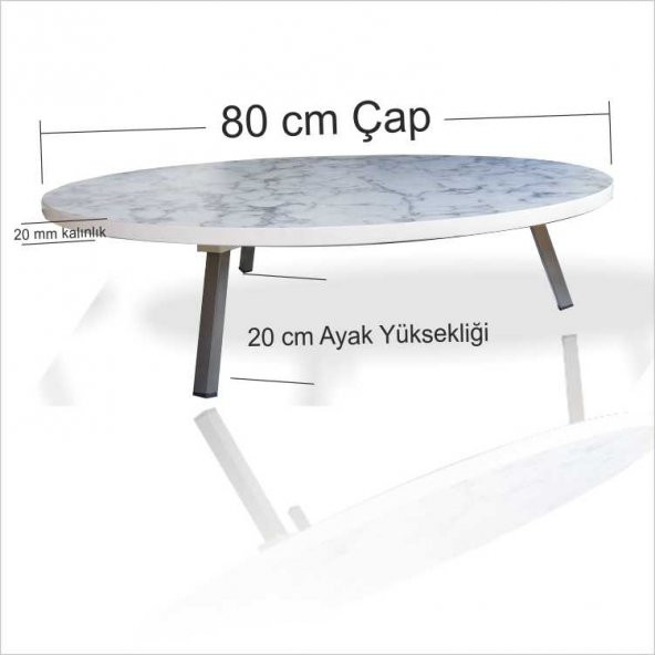 Büyük Sağlam Dengeli Kırılmaz Pratik 80cm Çap Yer Yemek Sofrası Sinisi Hamur Açma Masası Tahtası ürün görseli 1