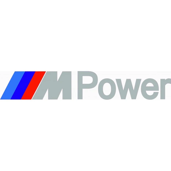 M Power Sticker Otomobil- Motosiklet Sticker Gri 6.5 X 40CM ürün görseli 1