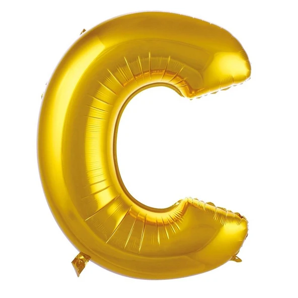 Folyo Balon 76cm Harf Altın "C" ürün görseli 1