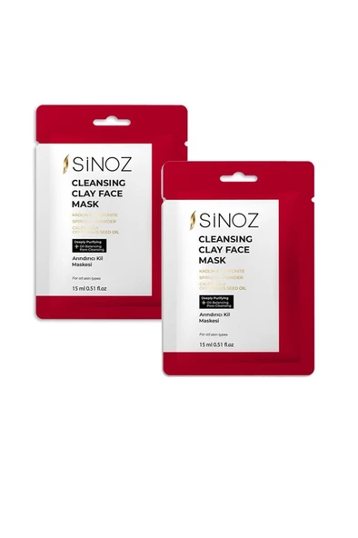 Sinoz Tek Kullanımlık 15 ml Yüz Bakım Maskesi x2 Adet ürün görseli 1