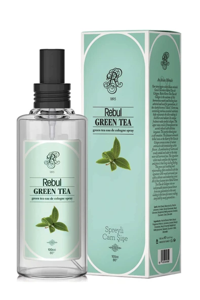 Rebul Green Tea Sprey Kolonya Cam Şişe 100 ml ürün görseli 1