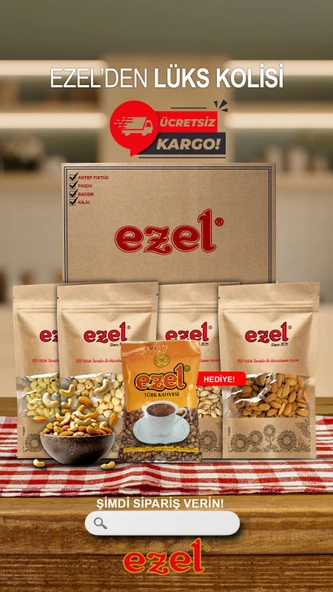 Ezel Lüks Kuruyemiş Seti - 4 Malzemeli + 100 g Türk Kahvesi ürün görseli 1