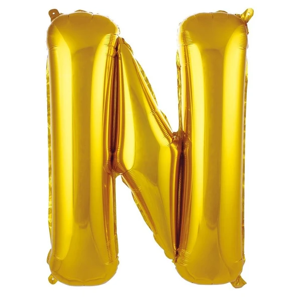 Folyo Balon 76cm Harf Altın "N" ürün görseli 1