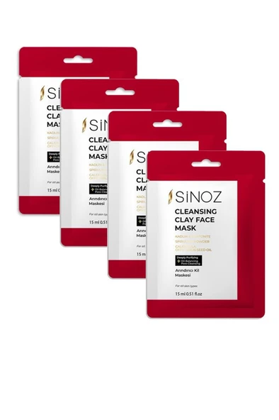 Sinoz Tek Kullanımlık 15 ml Yüz Bakım Maskesi x4 Adet ürün görseli 1