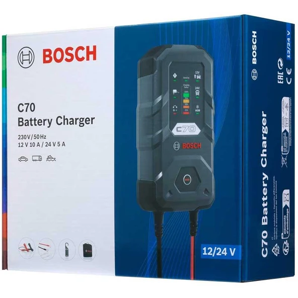Bosch C70 Akü Sarj Cihazi 12/24V 10A - 018999907 ürün görseli 1