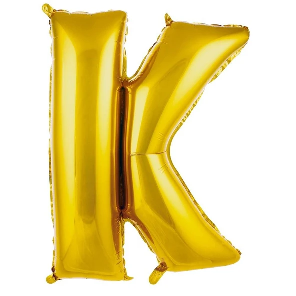Folyo Balon 76cm Harf Altın "K" ürün görseli 1