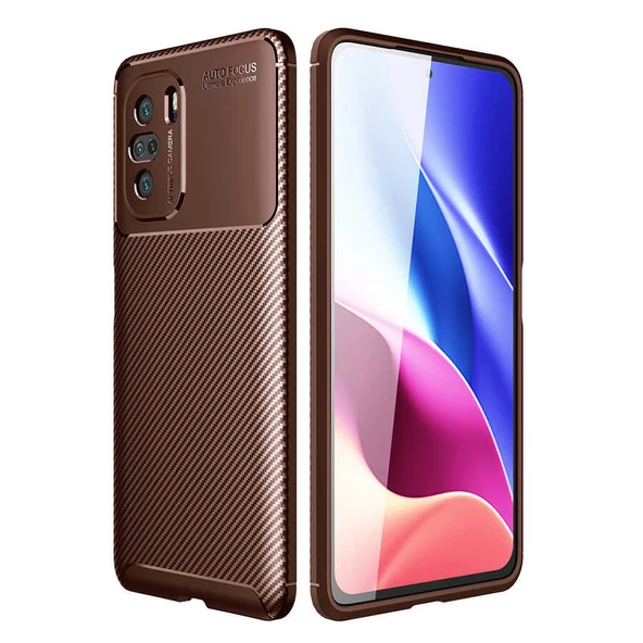 Xiaomi Redmi K40 Kılıf Zore Negro Karbon Tasarım Silikon Kılıf ürün görseli 1
