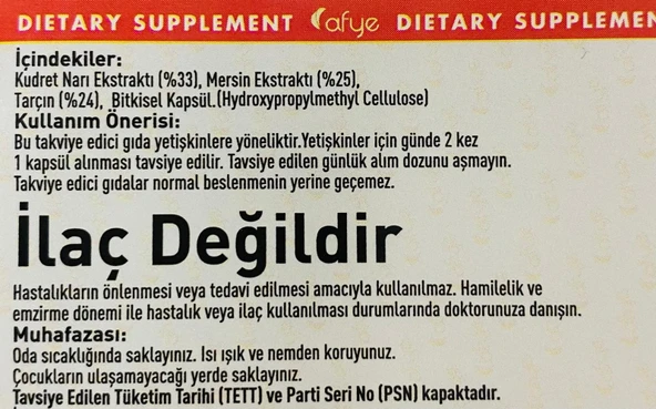 Afye Optima (60 kapsül) - Resim 3