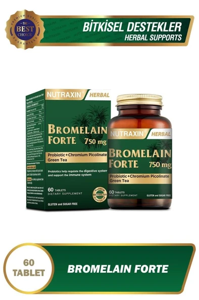 Nutraxin Bromelain Forte 60 Tablet - Resim 4