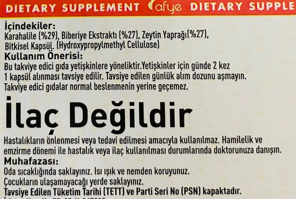 Afye K.B.Z  60 kapsül - Resim 3
