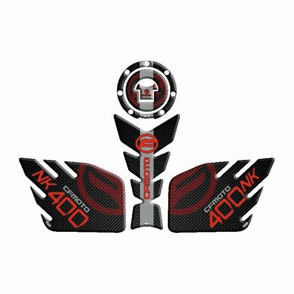 CF MOTO 400NK 2017-2022 Uyumlu Tank Pad Kırmızı ürün görseli 1