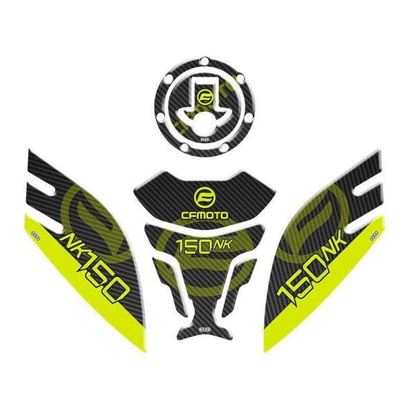 CF MOTO 150NK 2016-2023 Uyumlu Tank Pad Sarı ürün görseli 1