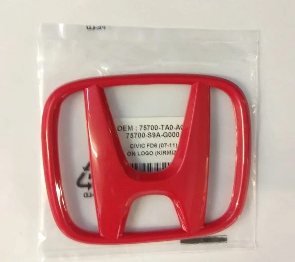 HONDA CİVİC FD6 KASA 2007-2011 ÖN LOGO / AMBLEM KIRMIZI ürün görseli 1