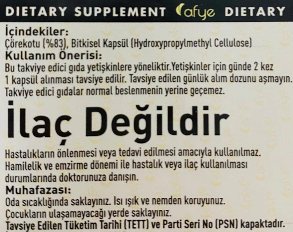 Afye Nigella Stevia   60 Kapsül - Resim 3
