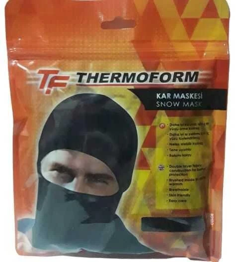 Thermoform Kar Maskesi Siyah - Resim 2