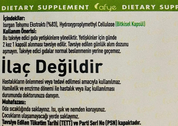 Afye Nettle seed    60 kapsül - Resim 3