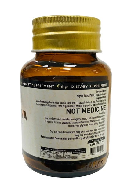 Afye Nigella Stevia   60 Kapsül - Resim 2
