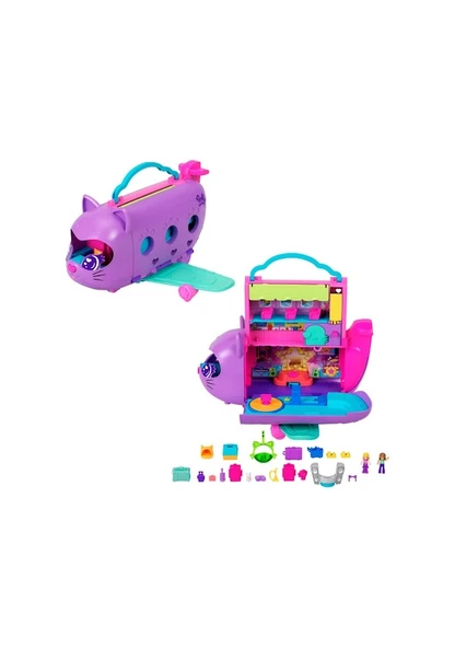 Polly Pocket Minik Kedi Hava Yolları Oyun Seti HWP19 Lisanslı Ürün ürün görseli 1