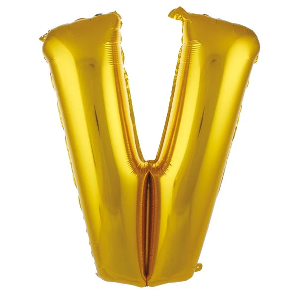 Folyo Balon 76cm Harf Altın "V" ürün görseli 1