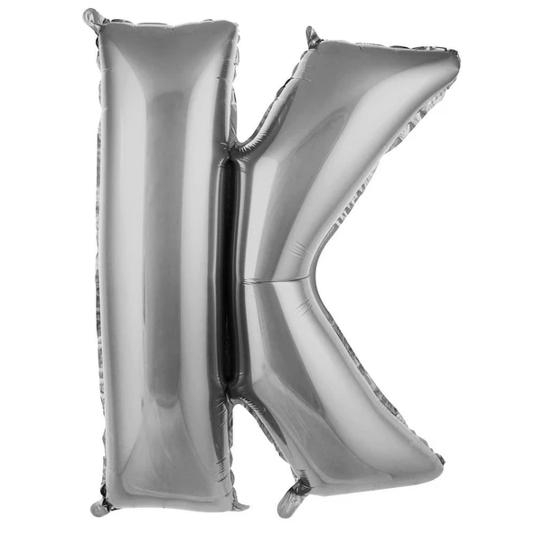 Folyo Balon 76cm Harf Gümüş "K" ürün görseli 1