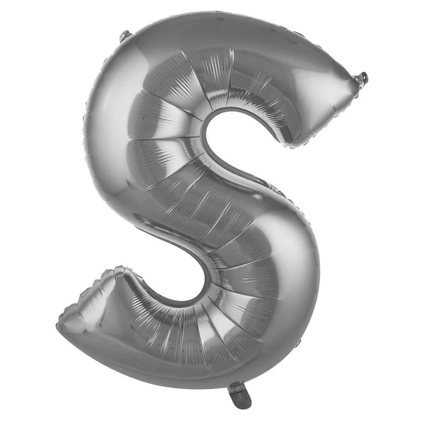 Folyo Balon 76cm Harf Gümüş "S" ürün görseli 1
