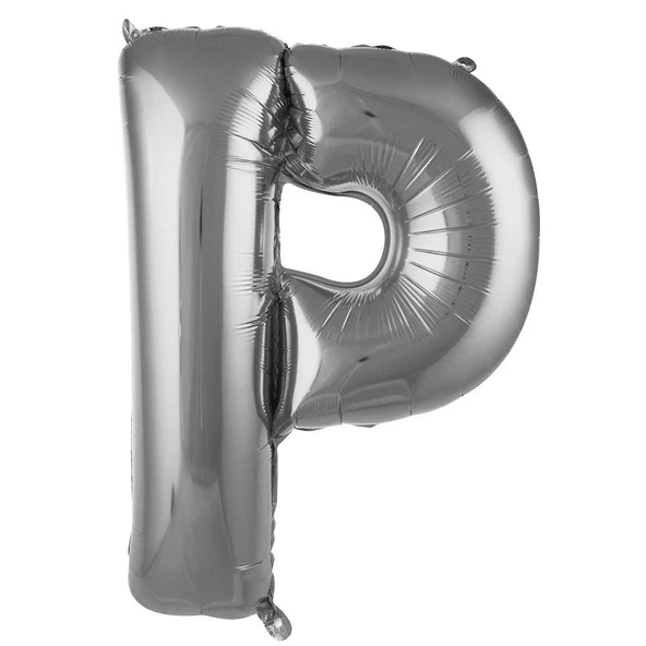 Folyo Balon 76cm Harf Gümüş "P" ürün görseli 1