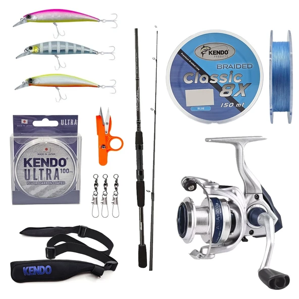 YekOutdoor Spin Olta Seti Okuma Wave Power 2,74 cm 7-30 gr 2 Parça Spin Kamışı&Okuma ARIA-C4000a Olta Makinesi ürün görseli 1