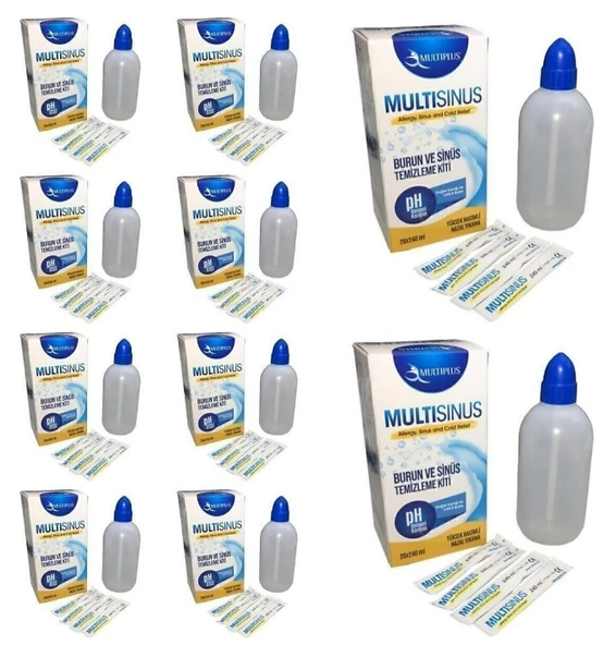 Multiplus MultiSinüs 20x240 ml 10'lu Paket Burun Yıkama Kiti ürün görseli 1