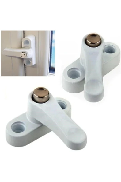 Pvc Pimapen Pencere Cam Balkon Kapısı Güvenli Emniyet Kilidi -2 Adet- ürün görseli 1
