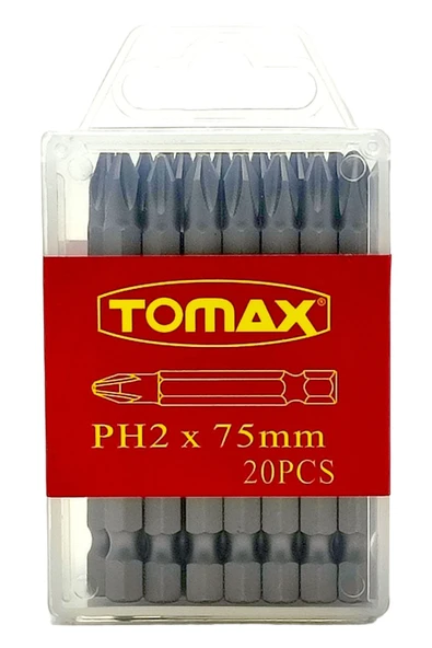 Yıldız Vidalama Uc Yıldız Vidalama Ucları Hırdavat Vidalama Ucları Bits Uç Ph2x75mm ( 20 Li Paket ) ürün görseli 1