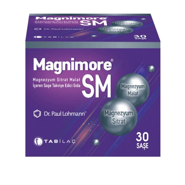 Magnimore SM Magnezyum Sitrat Malat İçeren Saşe Takviye Edici Gıda ürün görseli 1