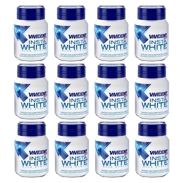 Vivident XYLIT Insta White Nane Aromalı Şekersiz Tatlandırıcılı Draje Sakız 63 g X 12 Adet ürün görseli 1