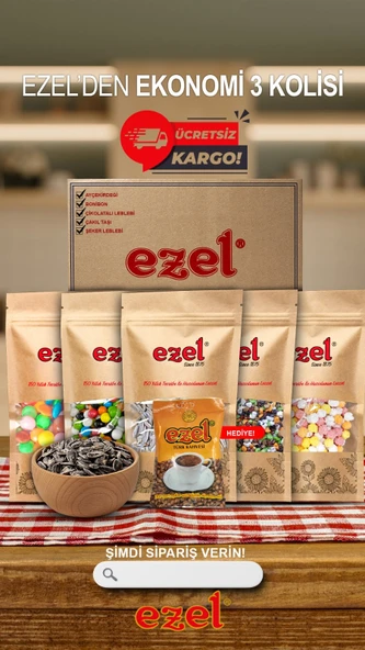 Ezel Ekonomik Kuruyemiş Kolisi 3 - 5' li Lezzet Seti + 100 g Türk Kahvesi ürün görseli 1