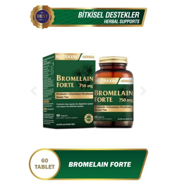 Nutraxin Bromelain Forte 750 mg 60 Tablet ürün görseli 1