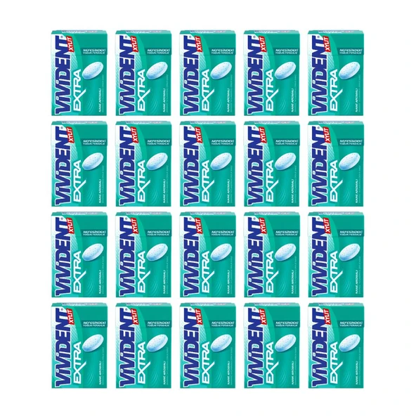 Vivident XYLIT Extra Nane Aromalı Şekersiz Draje Sakız 21 g x 20 Adet ürün görseli 1